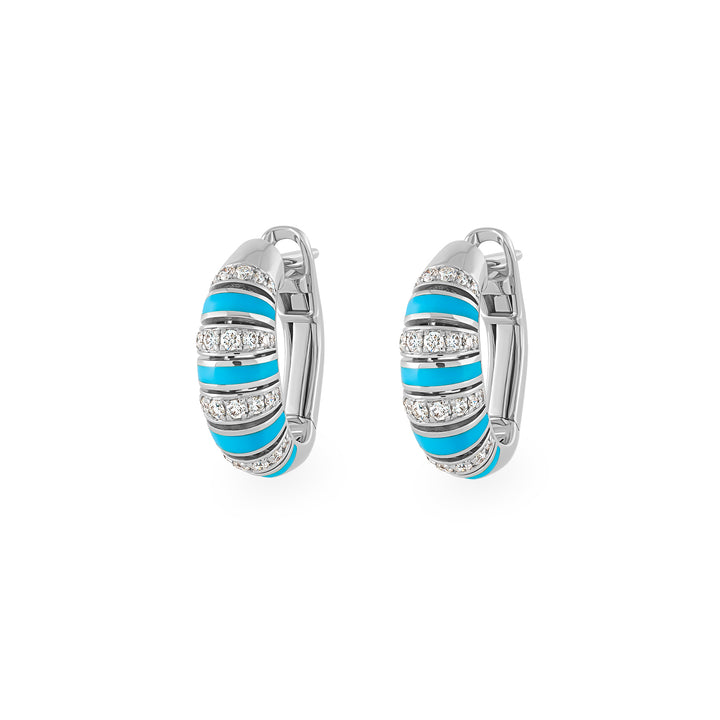 The Treasures Stone Hoop Earrings