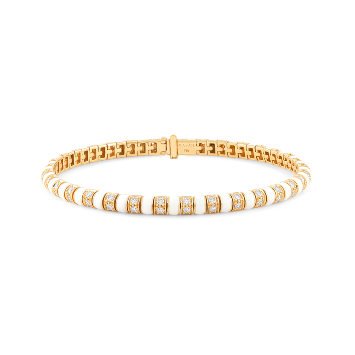 Eternity enamel tennis bracelet
