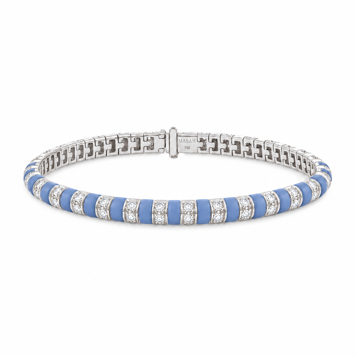 Eternity enamel tennis bracelet