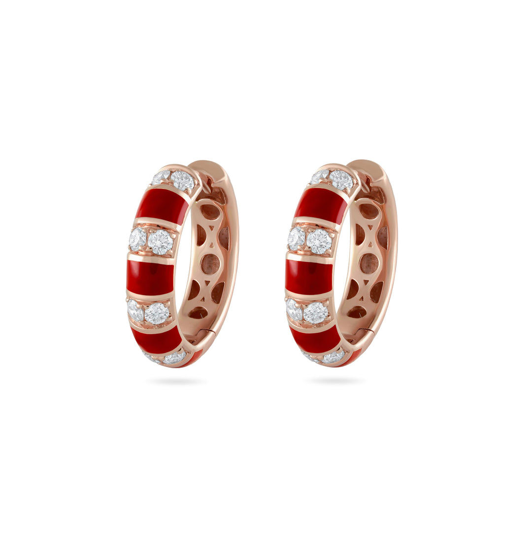 THE ETERNITY ENAMEL HOOPS-L