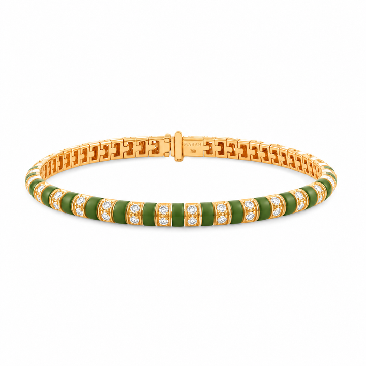 Eternity enamel tennis bracelet