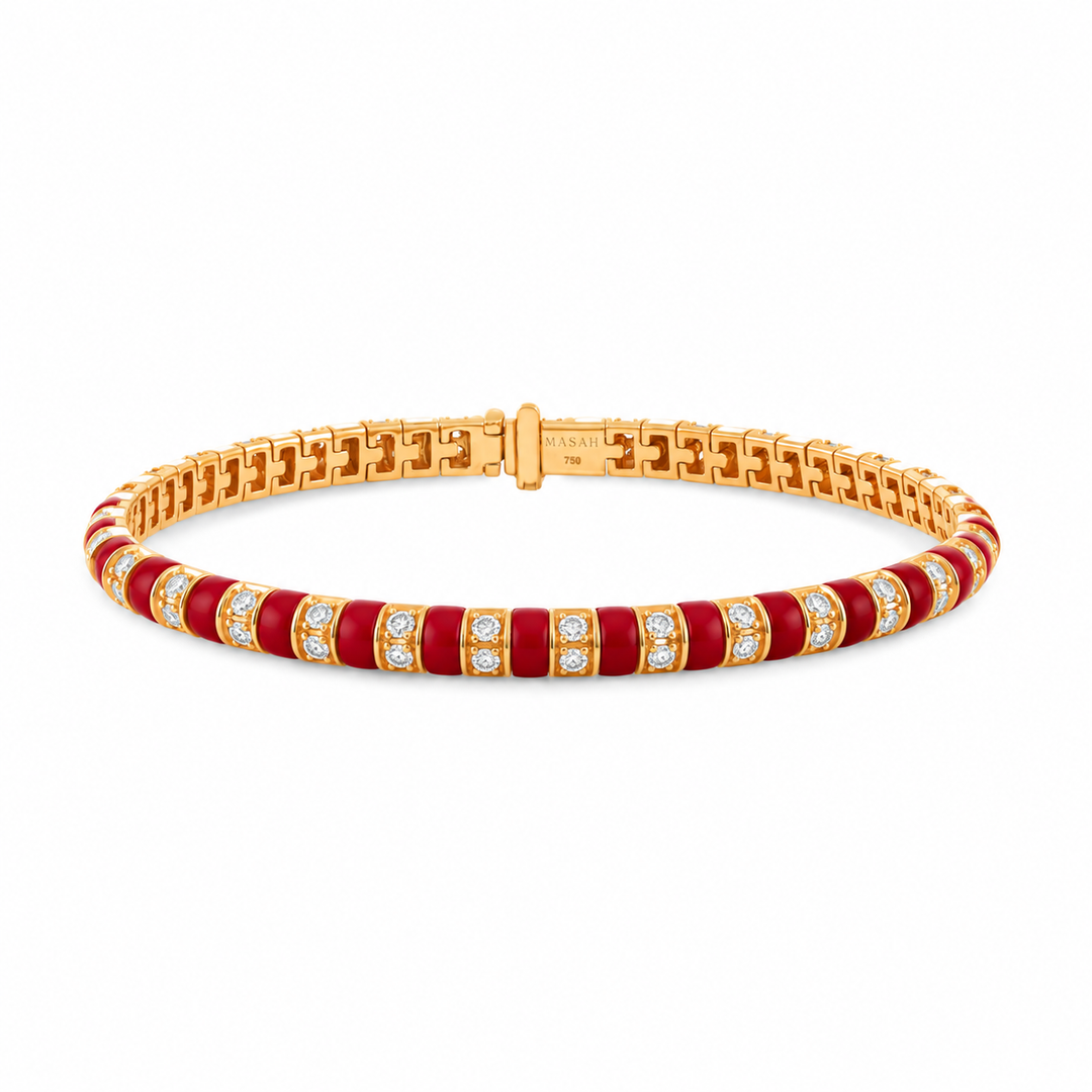Eternity enamel tennis bracelet