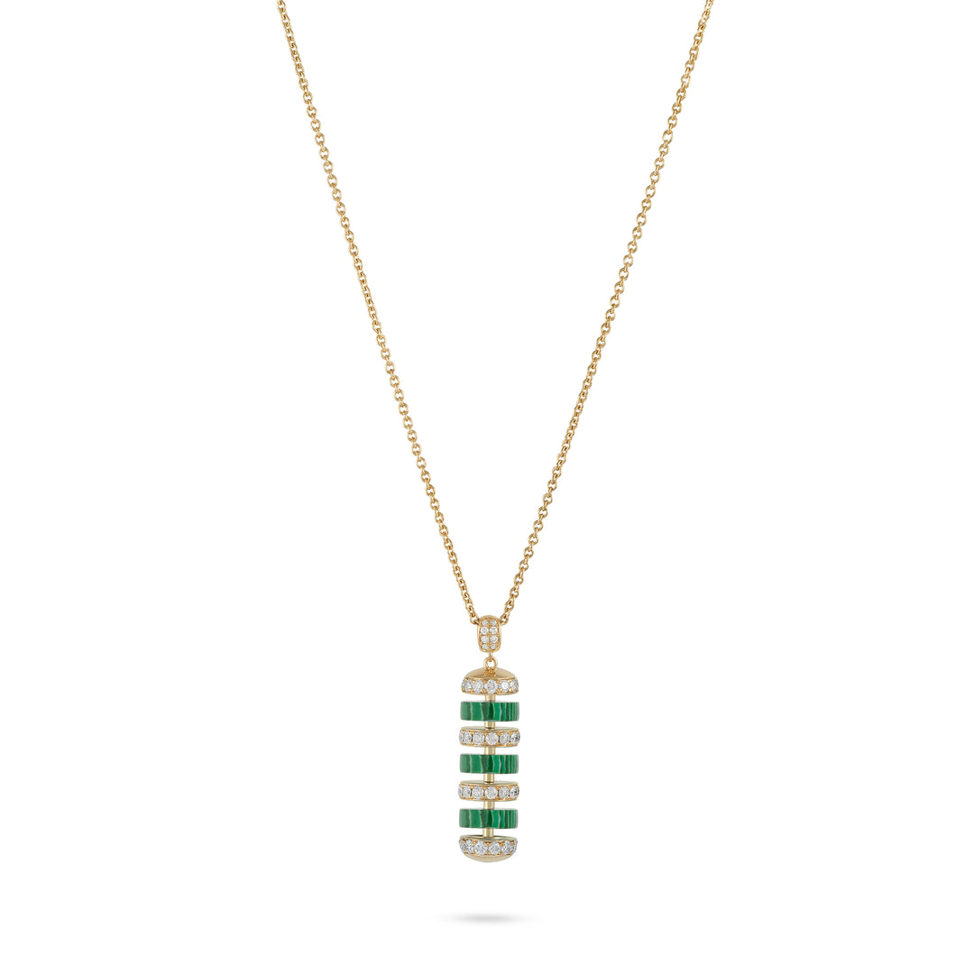 The Treasures M Vertical Stone Pendant