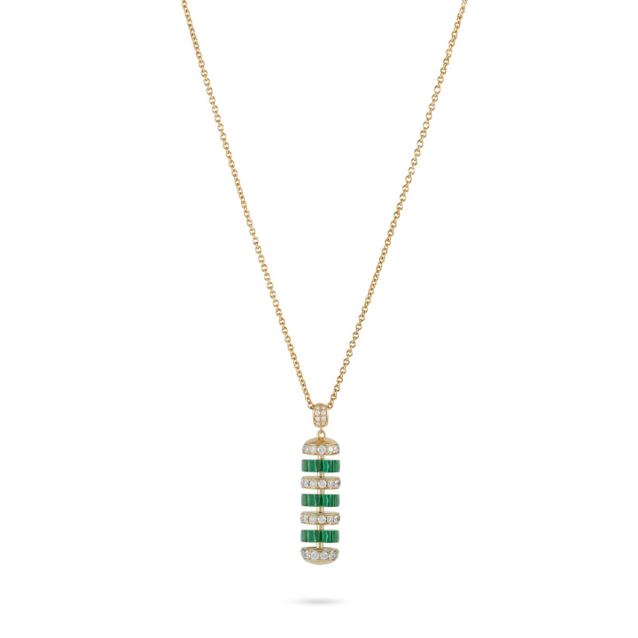 The Treasures M Vertical Stone Pendant