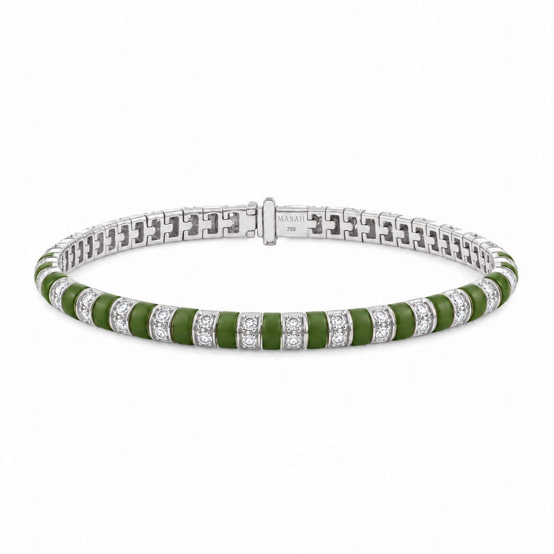 Eternity enamel tennis bracelet