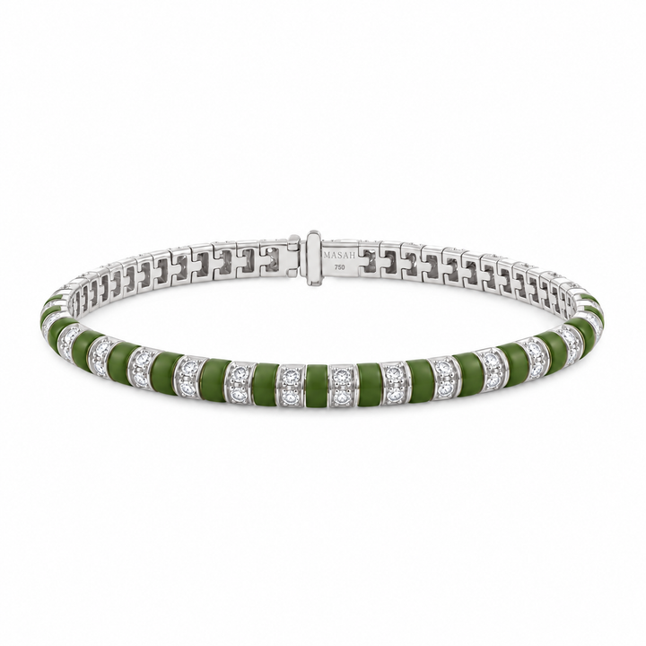 Eternity enamel tennis bracelet