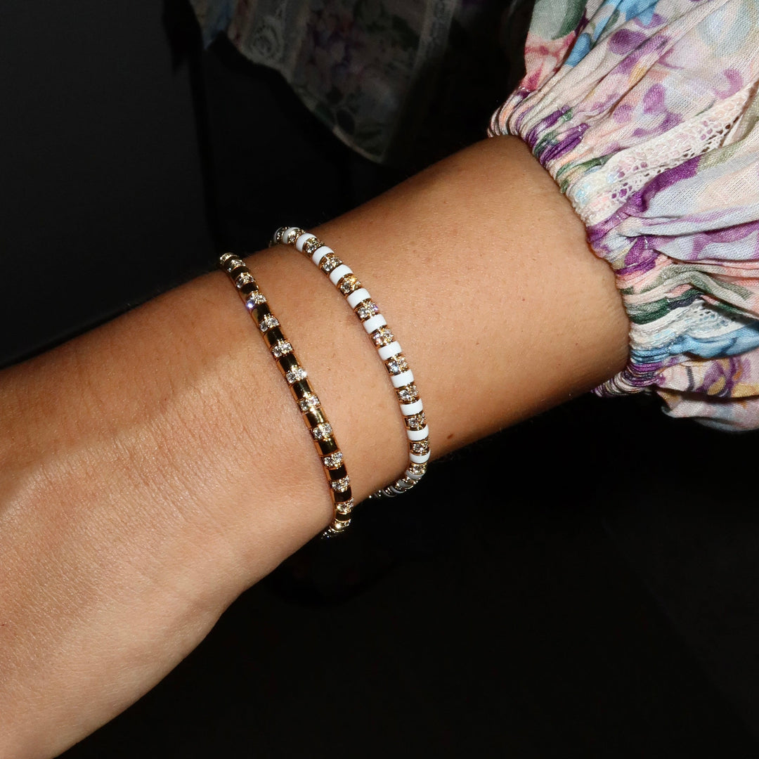 Eternity enamel tennis bracelet