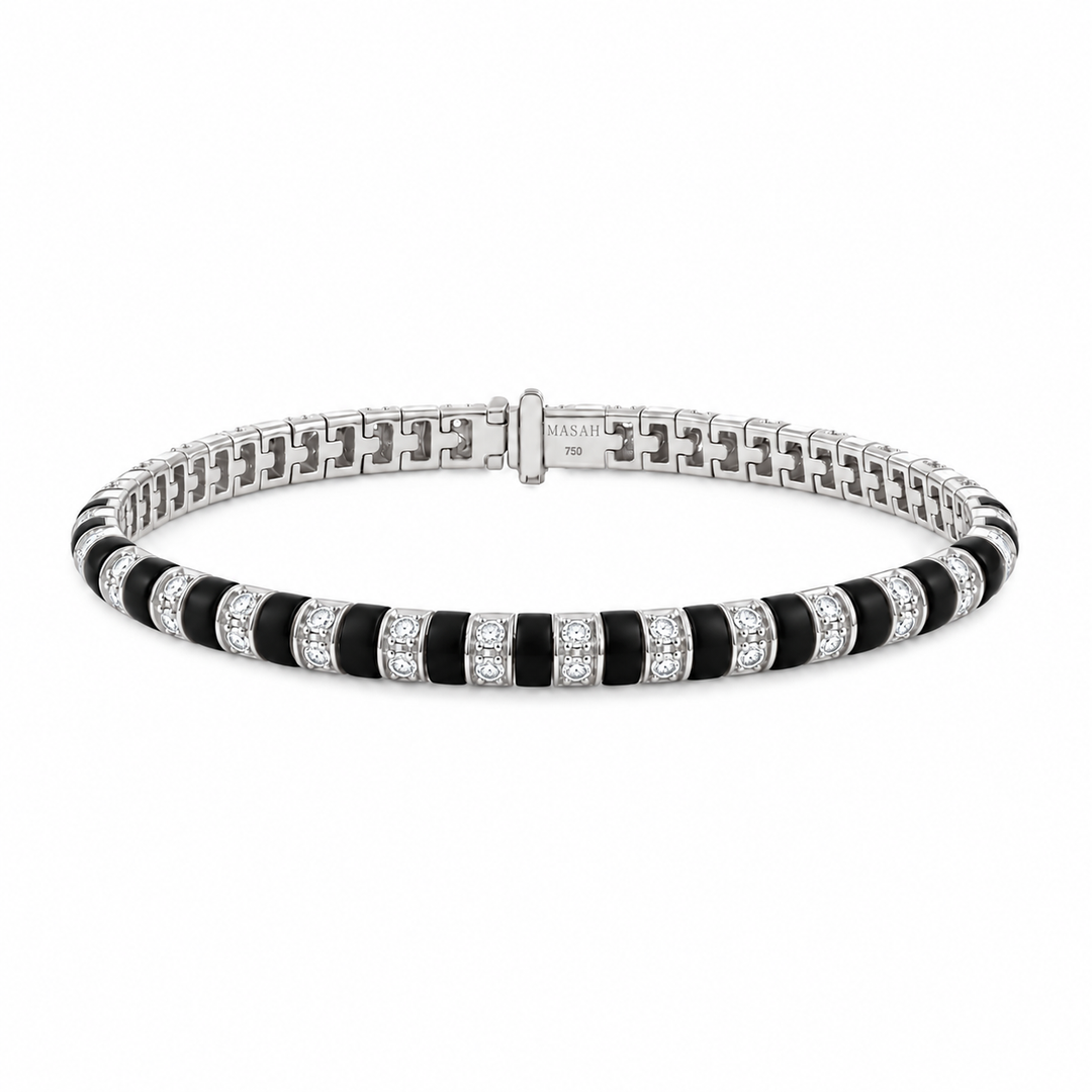 Eternity enamel tennis bracelet