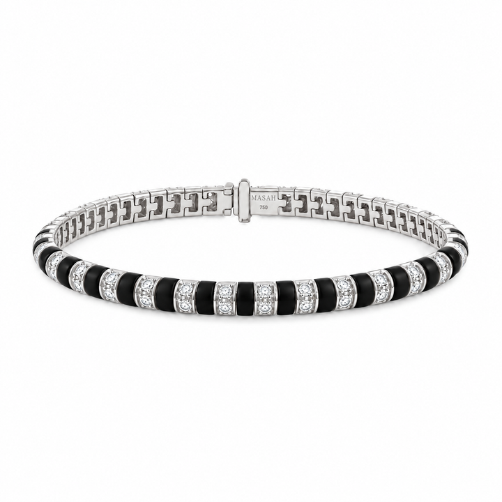 Eternity enamel tennis bracelet
