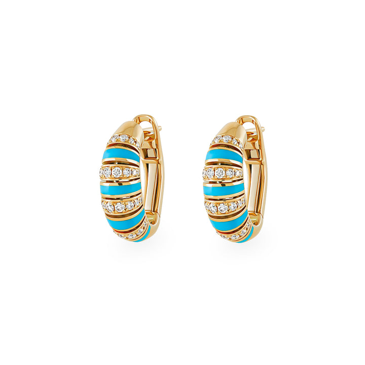 The Treasures Stone Hoop Earrings