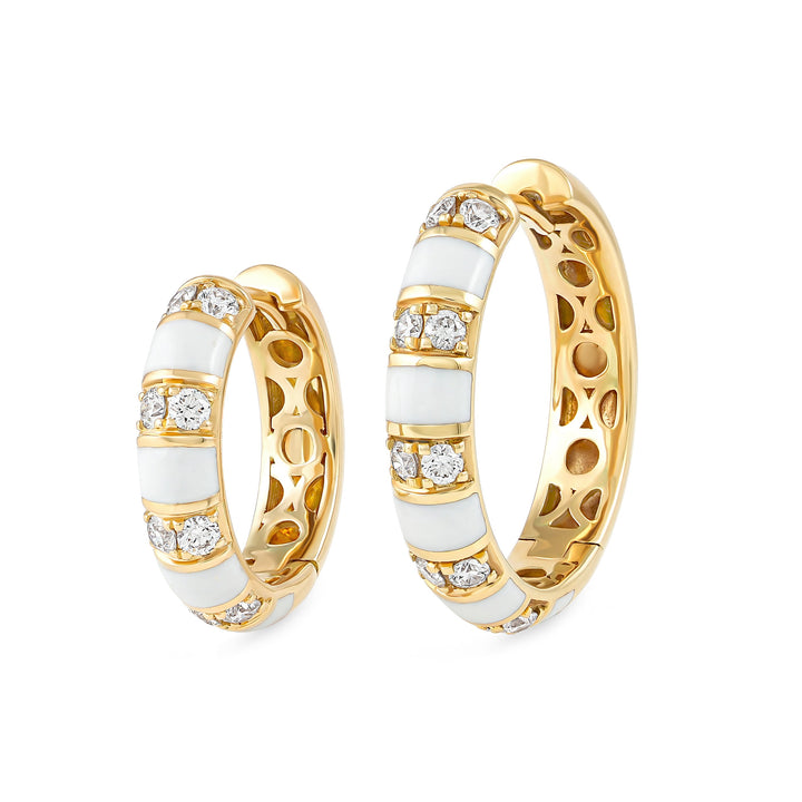 THE ETERNITY ENAMEL HOOPS-L
