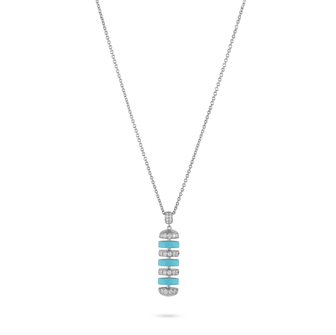 The Treasures M Vertical Stone Pendant