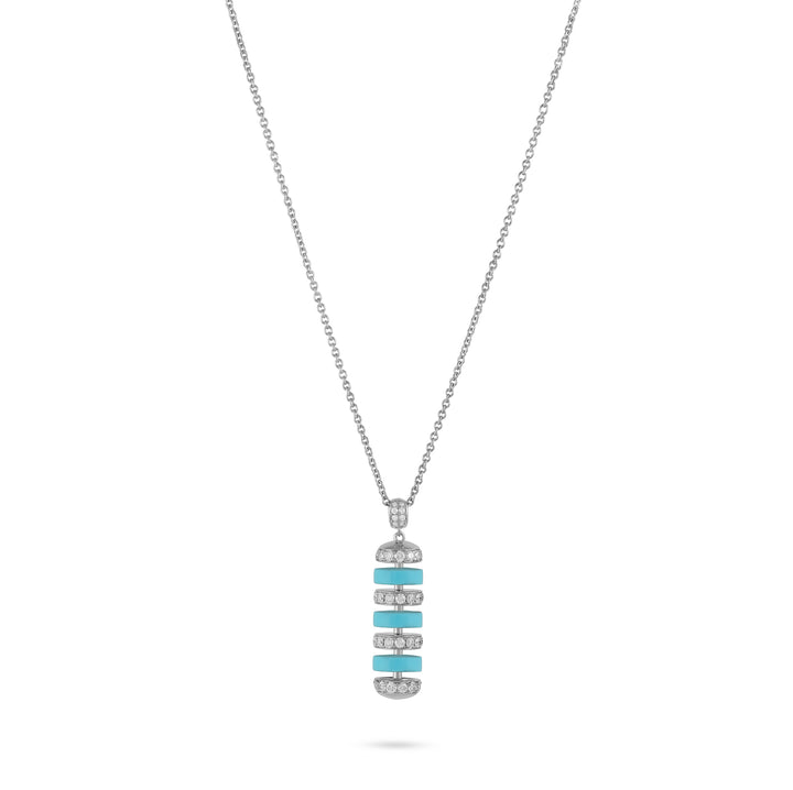 The Treasures M Vertical Stone Pendant