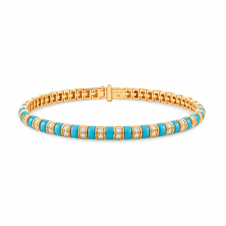 Eternity enamel tennis bracelet