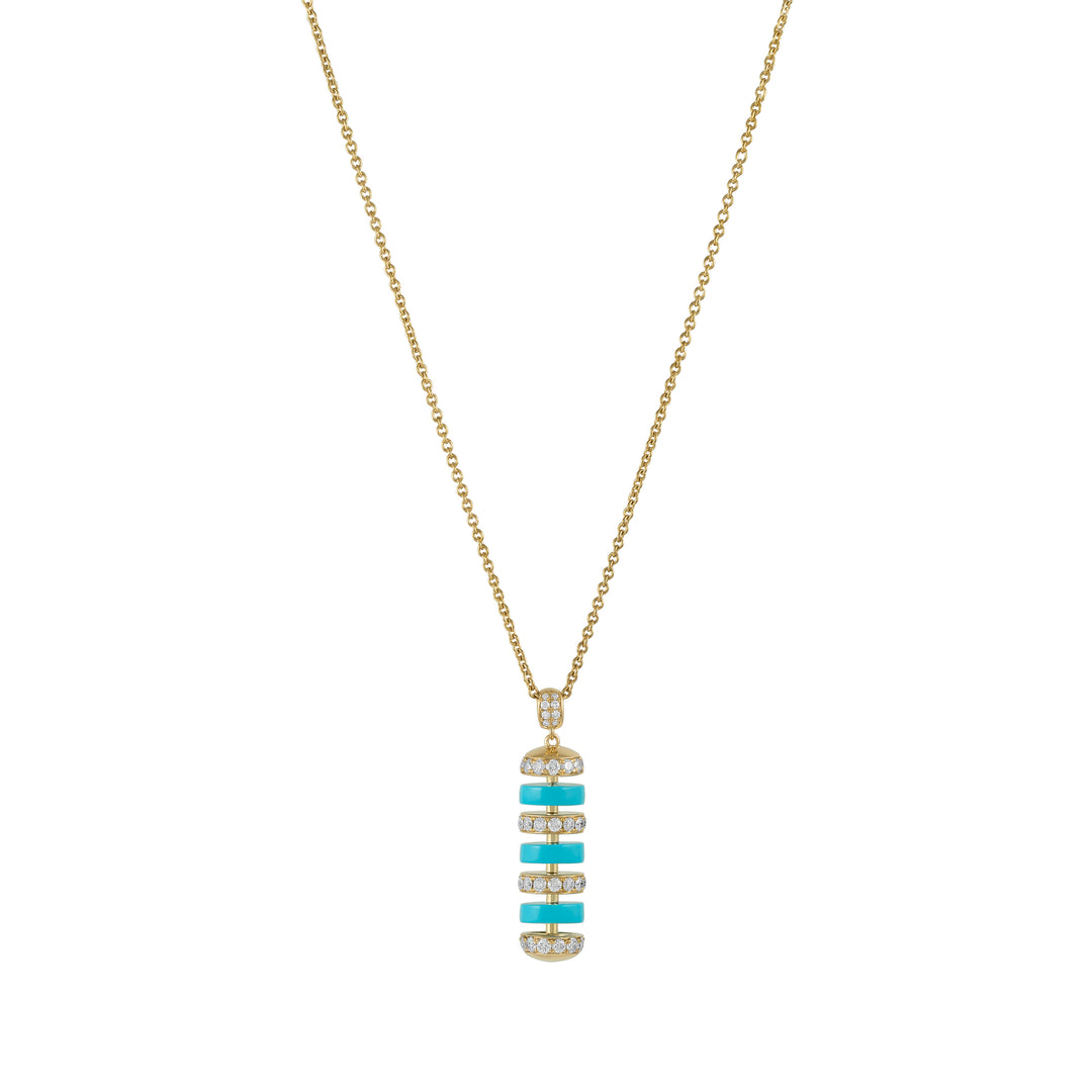 The Treasures M Vertical Stone Pendant