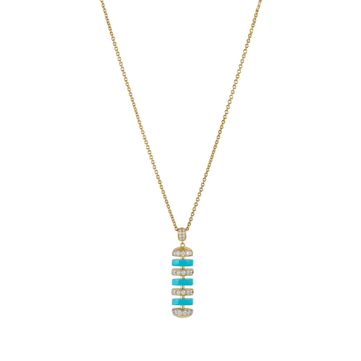 The Treasures M Vertical Stone Pendant