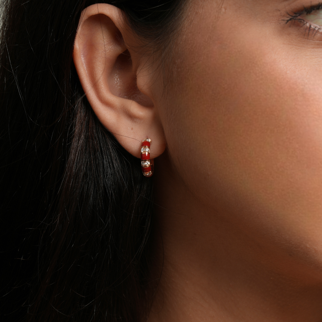 The Eternity Enamel Hoops -S