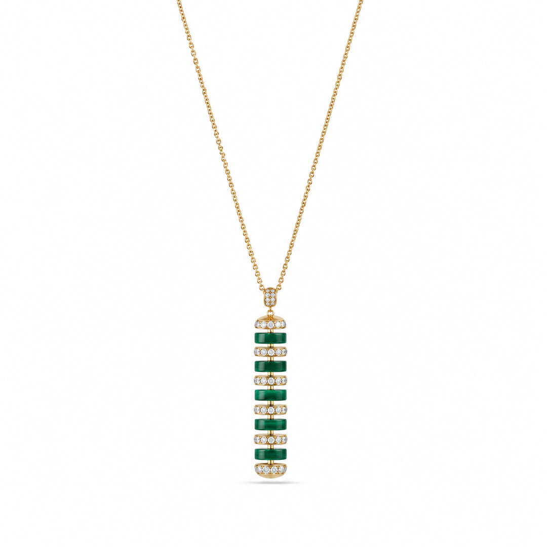 The Treasures L vertical stone Pendant