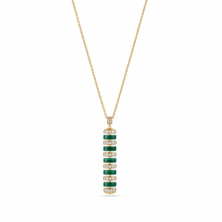 The Treasures L vertical stone Pendant