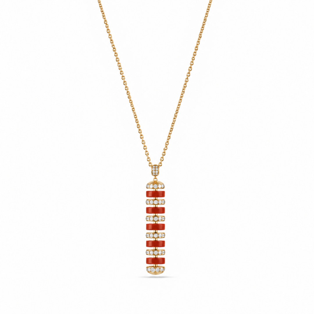 The Treasures L vertical stone Pendant