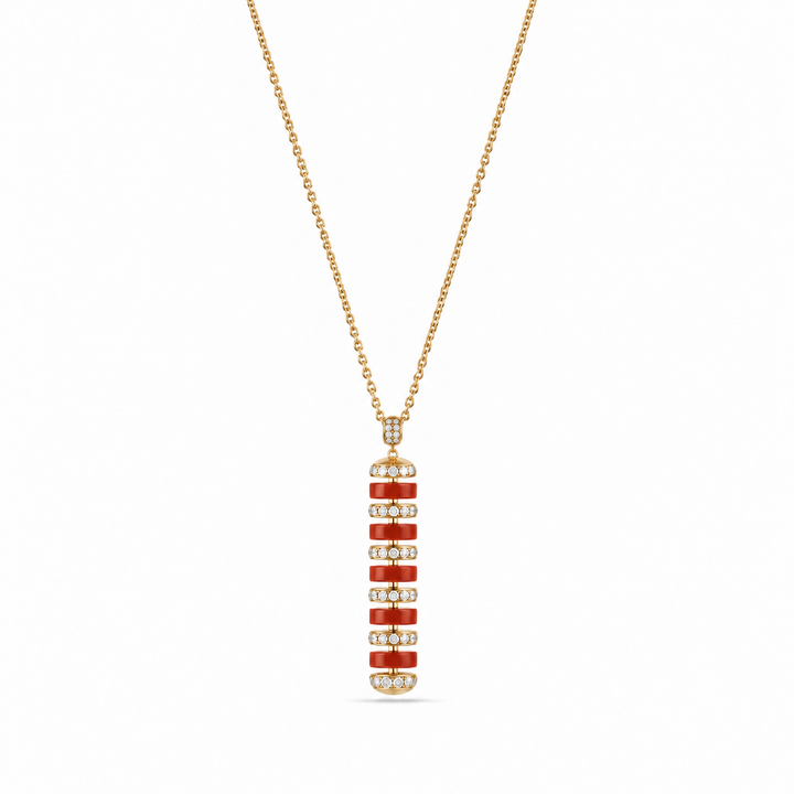 The Treasures L vertical stone Pendant
