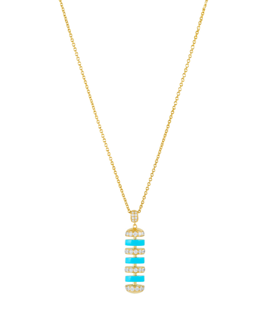 The Treasures M vertical stone Pendant